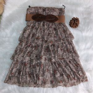 Brown January 7 Layered Dress